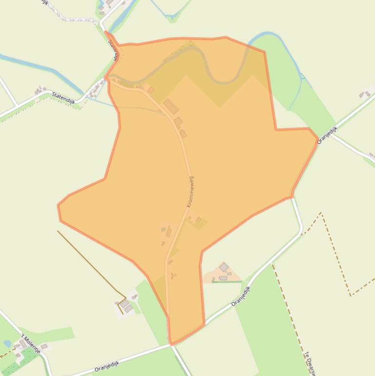 Kaart van postcodegebied 4515RC.