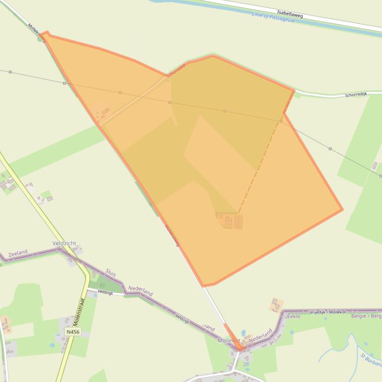 Kaart van postcodegebied 4515SE.