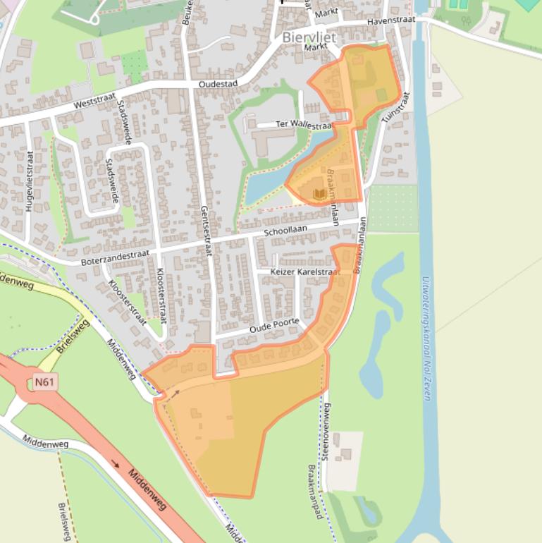 Kaart van postcodegebied 4521AA.