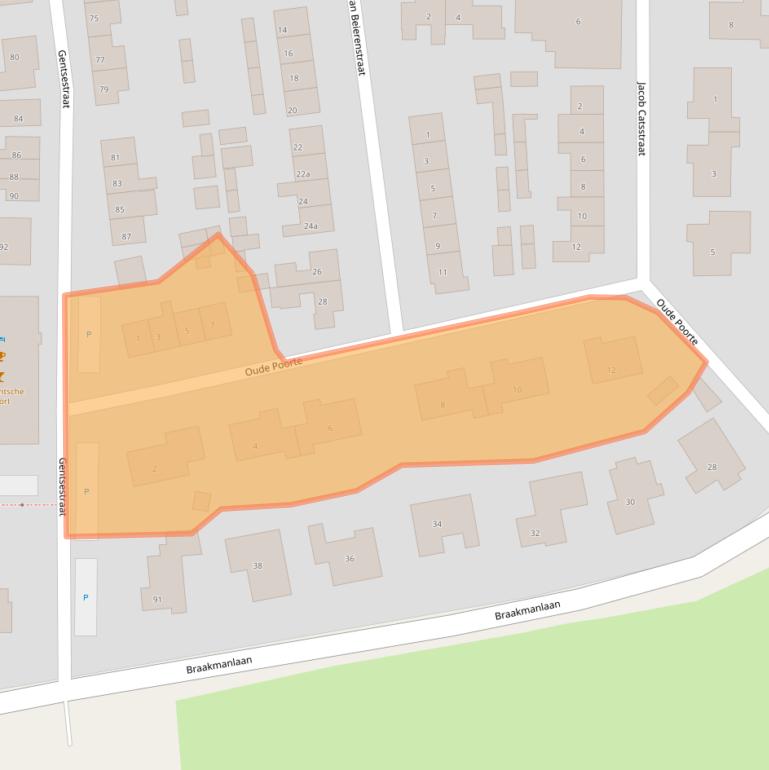 Kaart van postcodegebied 4521AJ.
