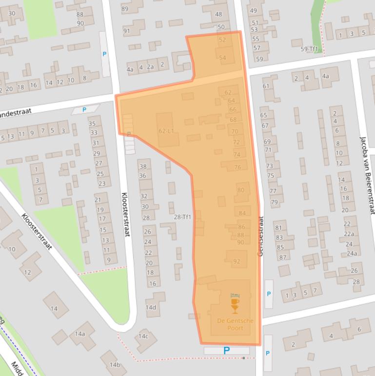 Kaart van postcodegebied 4521AN.