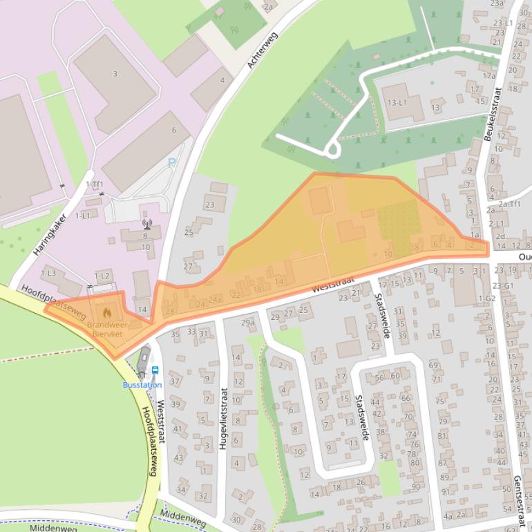 Kaart van postcodegebied 4521AX.