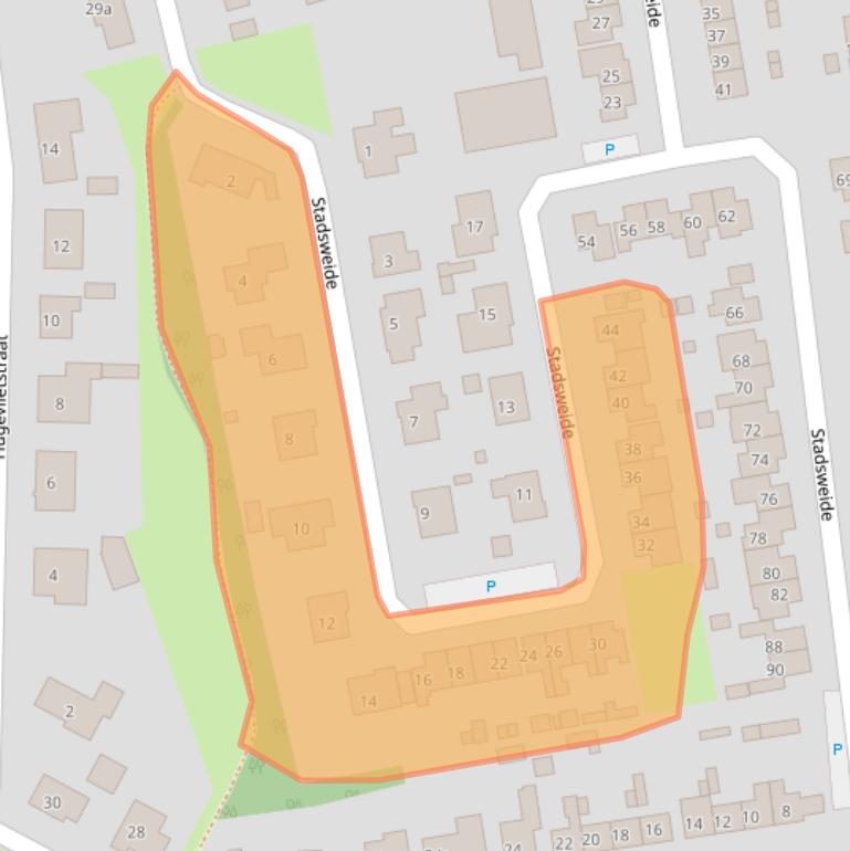 Kaart van postcodegebied 4521BA.