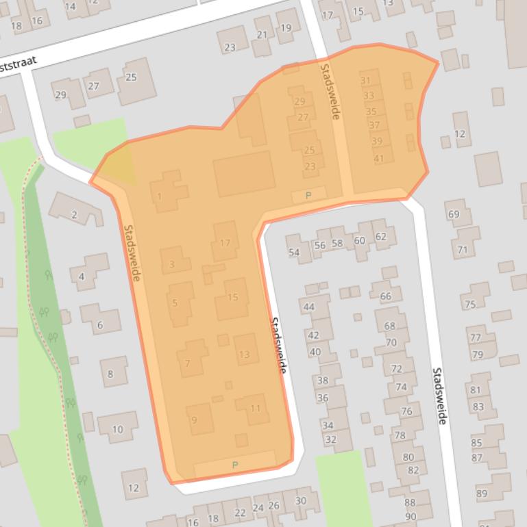 Kaart van postcodegebied 4521BC.