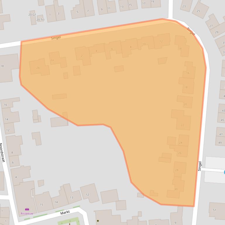 Kaart van postcodegebied 4521BT.