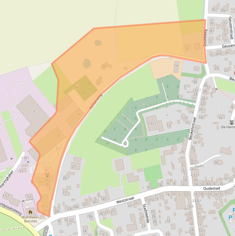 Kaart van postcodegebied 4521CA.