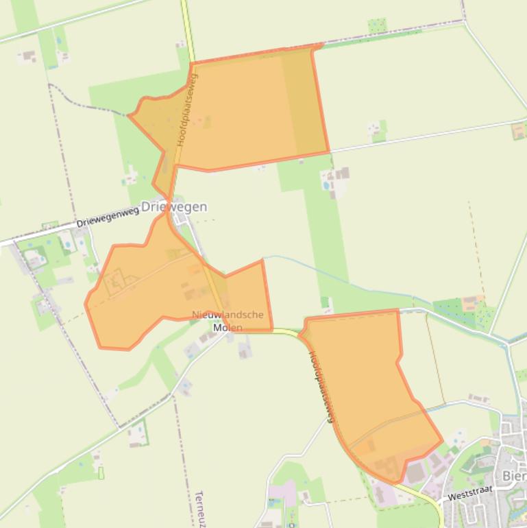 Kaart van postcodegebied 4521GK.