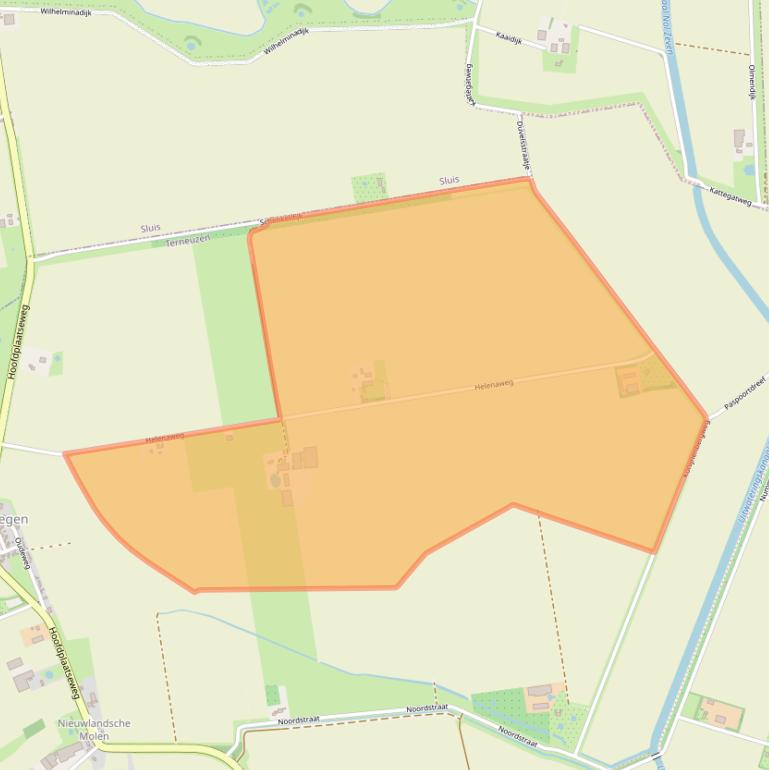 Kaart van postcodegebied 4521GR.