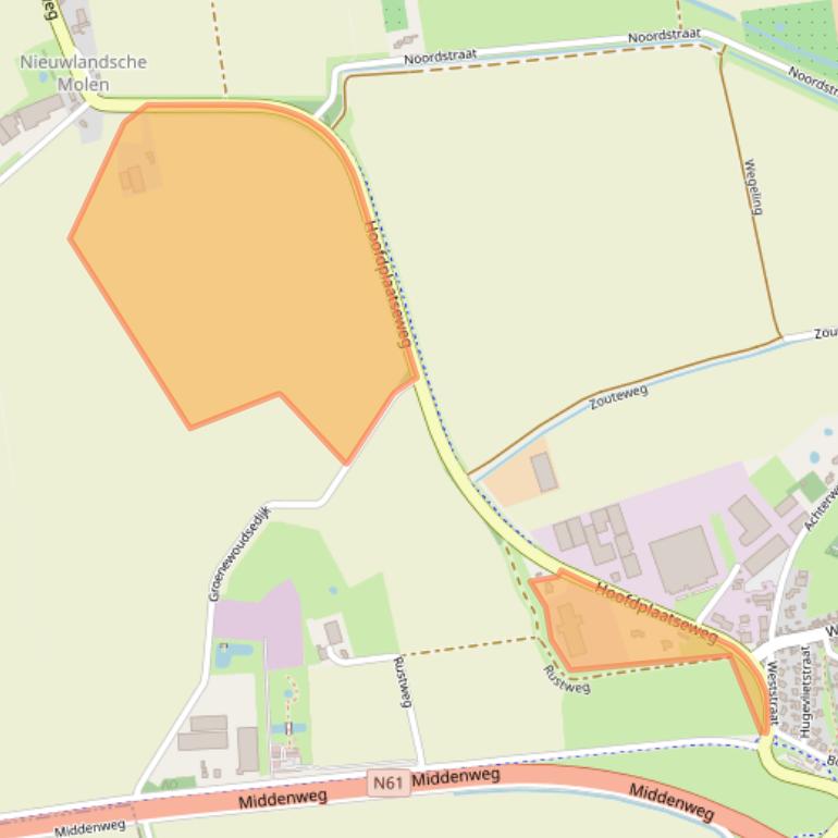 Kaart van postcodegebied 4521PE.