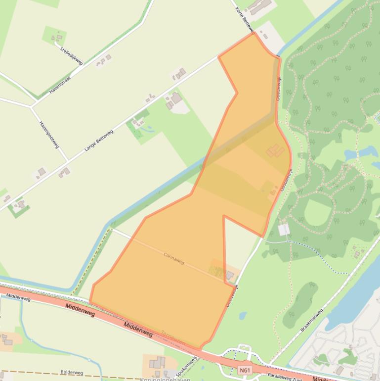 Kaart van postcodegebied 4521PW.