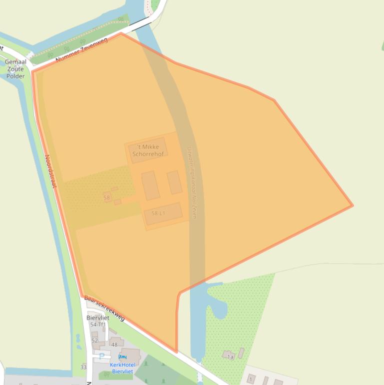 Kaart van postcodegebied 4521RA.