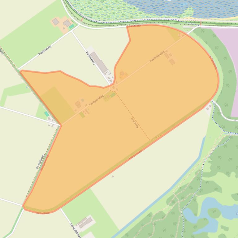 Kaart van postcodegebied 4521RD.