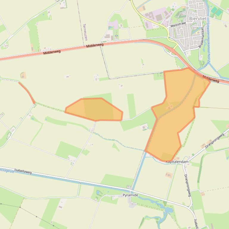 Kaart van postcodegebied 4522NC.