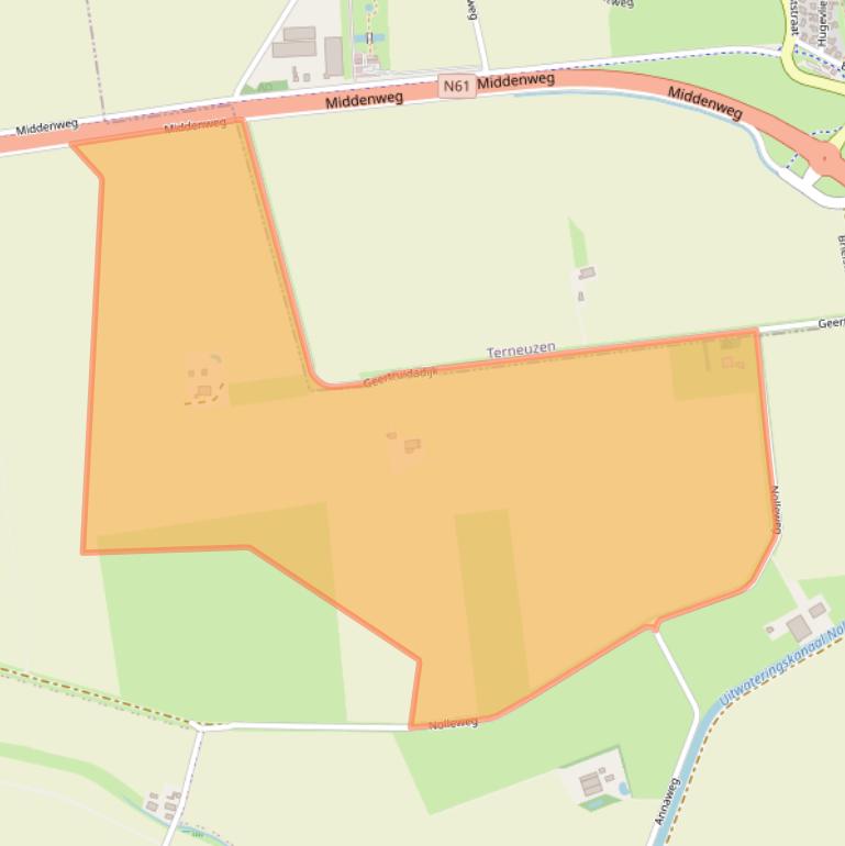 Kaart van postcodegebied 4522PN.