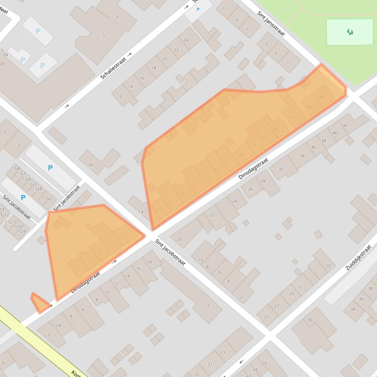 Kaart van postcodegebied 4524AM.