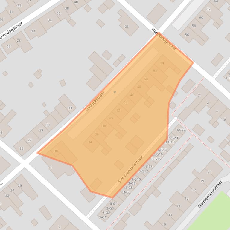 Kaart van postcodegebied 4524AS.