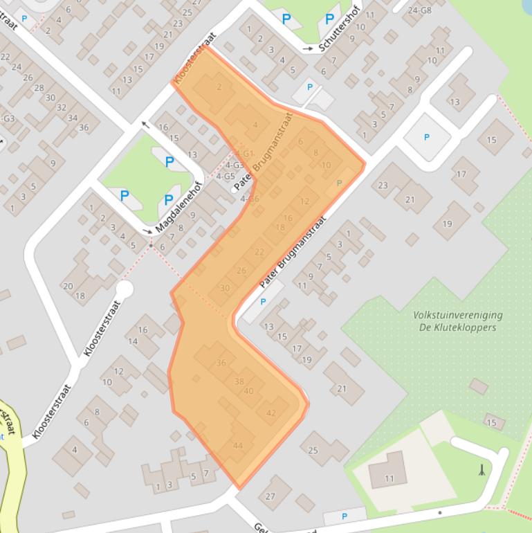 Kaart van postcodegebied 4524AW.