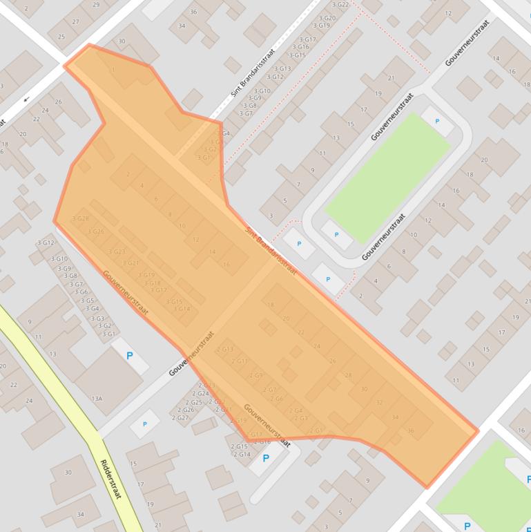 Kaart van postcodegebied 4524BH.