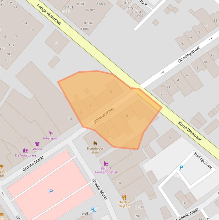 Kaart van postcodegebied 4524CC.