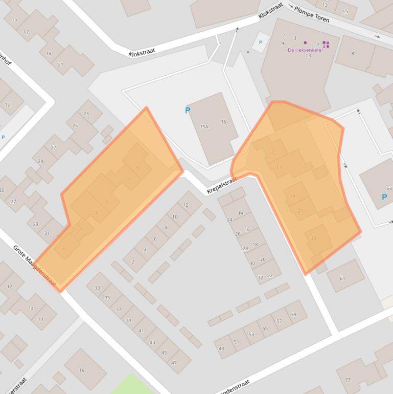 Kaart van postcodegebied 4524DZ.