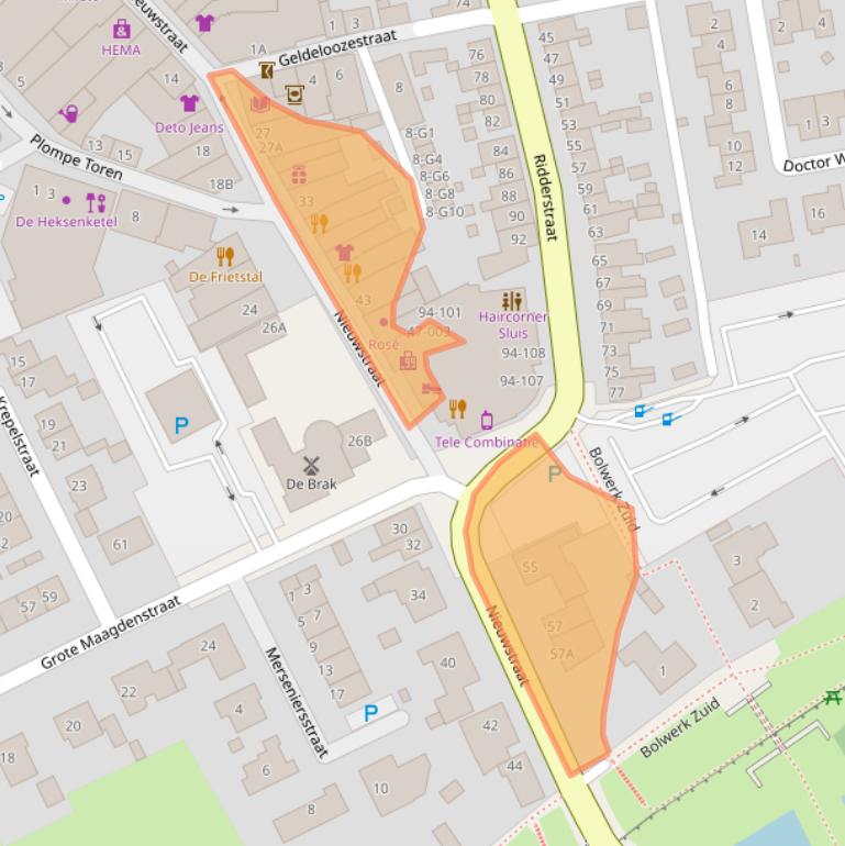 Kaart van postcodegebied 4524EC.