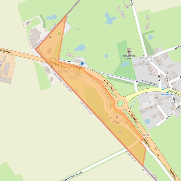 Kaart van postcodegebied 4524JL.