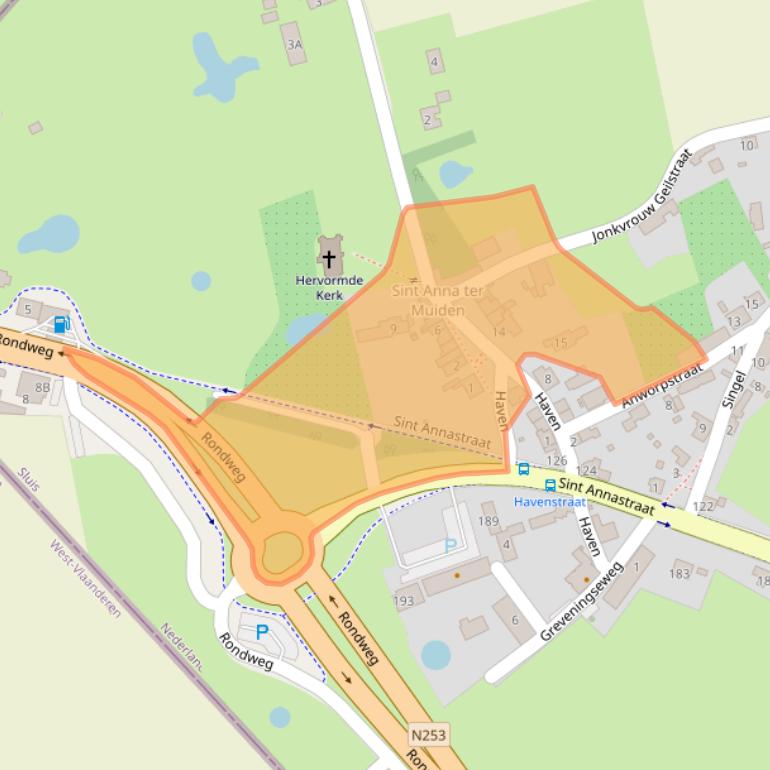 Kaart van postcodegebied 4524JR.