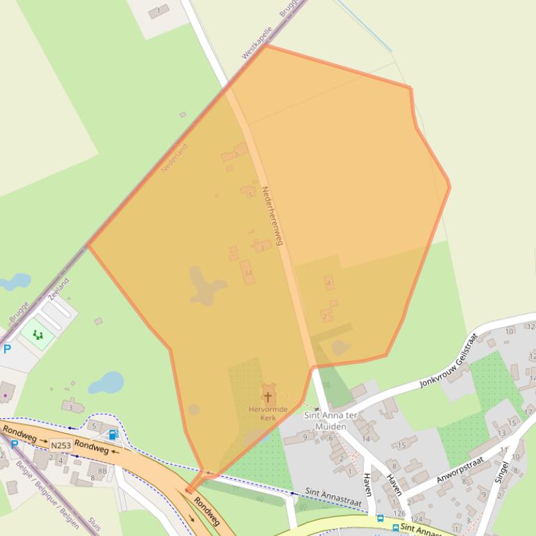 Kaart van postcodegebied 4524JS.