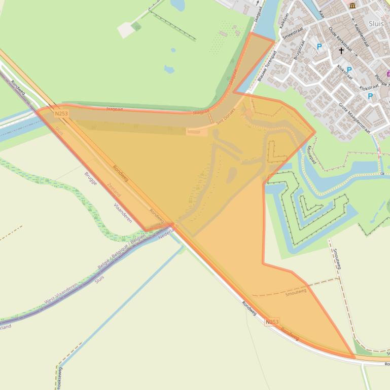 Kaart van postcodegebied 4524JW.