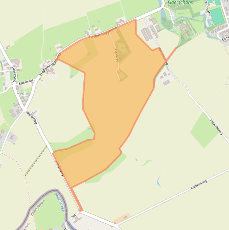 Kaart van postcodegebied 4524KK.