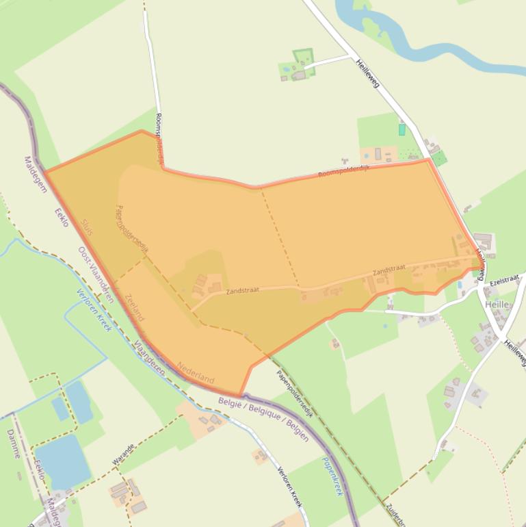 Kaart van postcodegebied 4524KN.