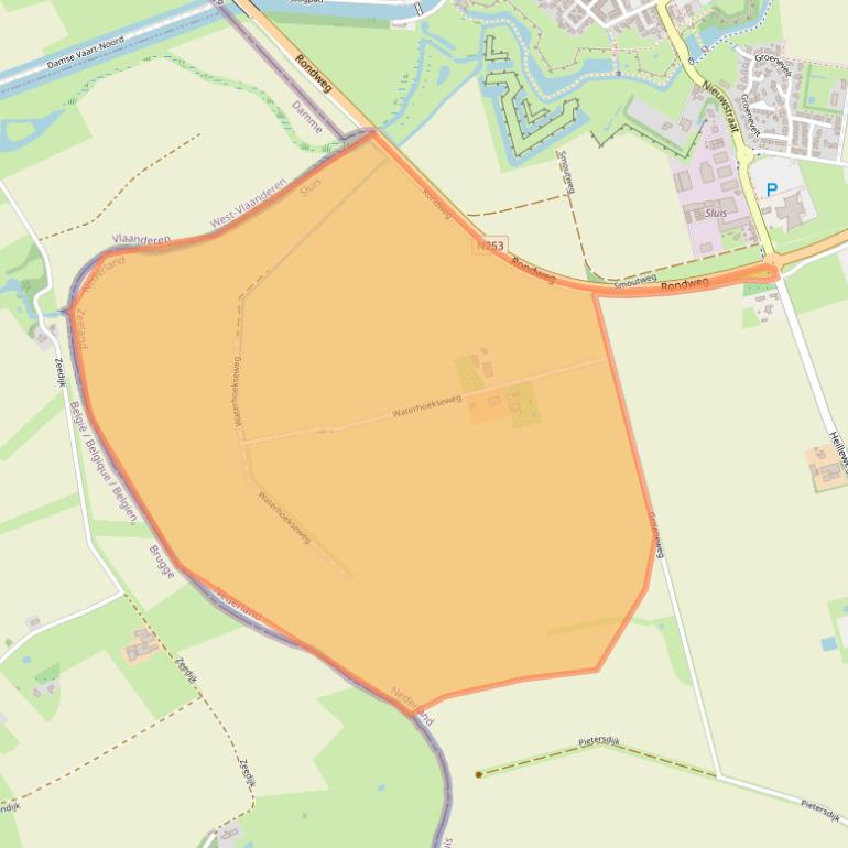 Kaart van postcodegebied 4524KV.