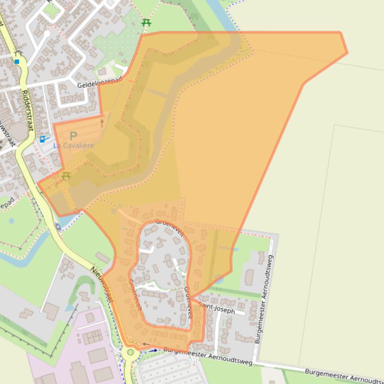 Kaart van postcodegebied 4524MB.