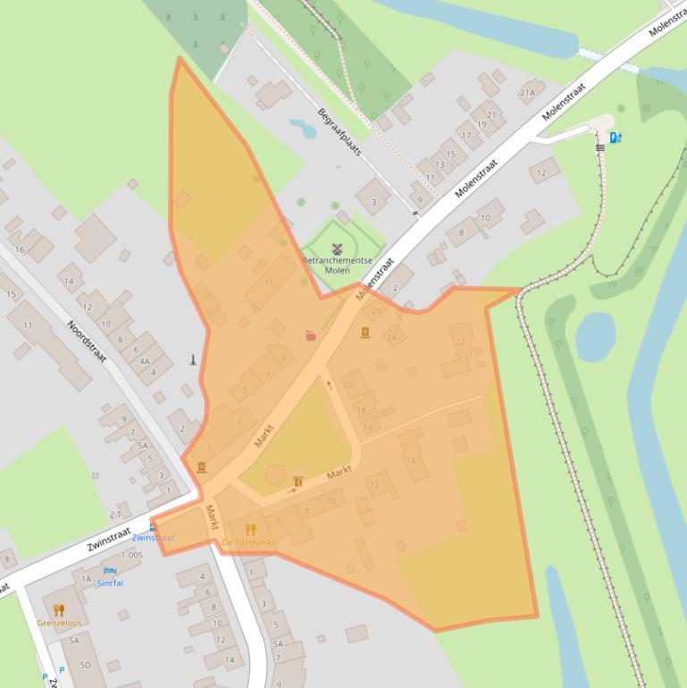 Kaart van postcodegebied 4525AD.