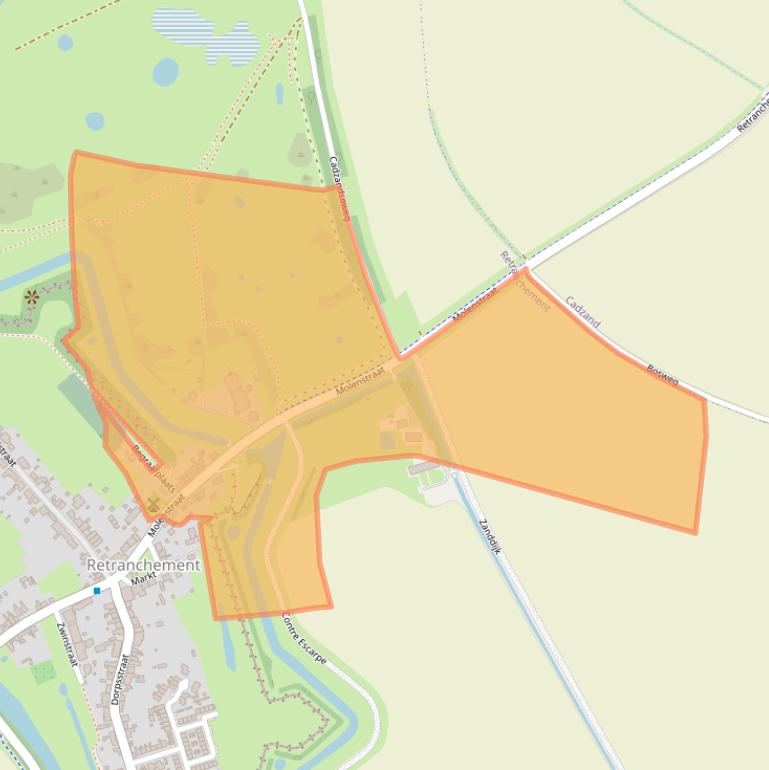 Kaart van postcodegebied 4525AE.