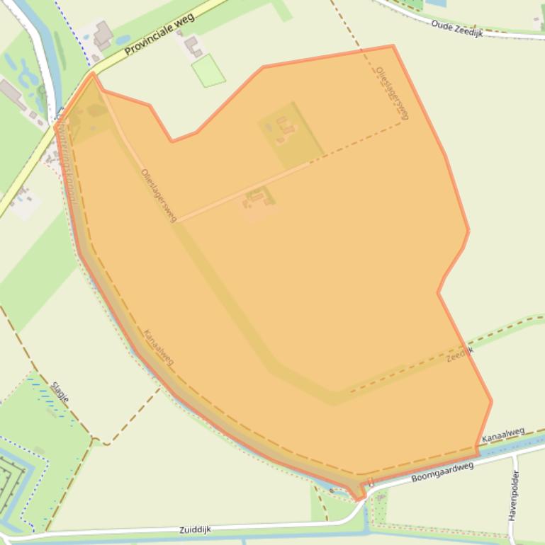 Kaart van postcodegebied 4525LC.