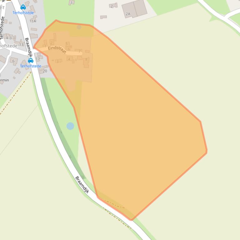 Kaart van postcodegebied 4525LH.