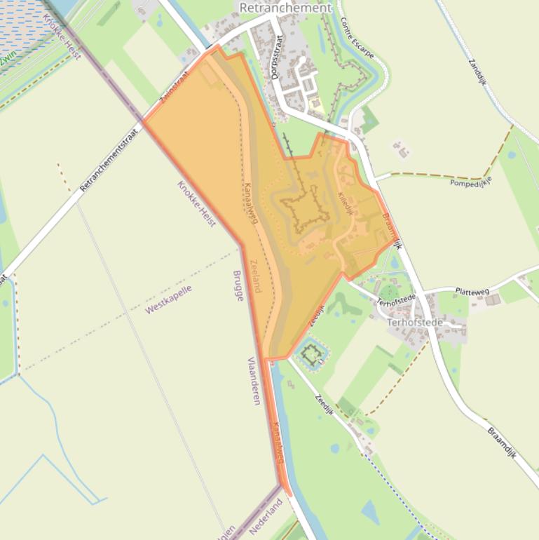 Kaart van postcodegebied 4525LP.