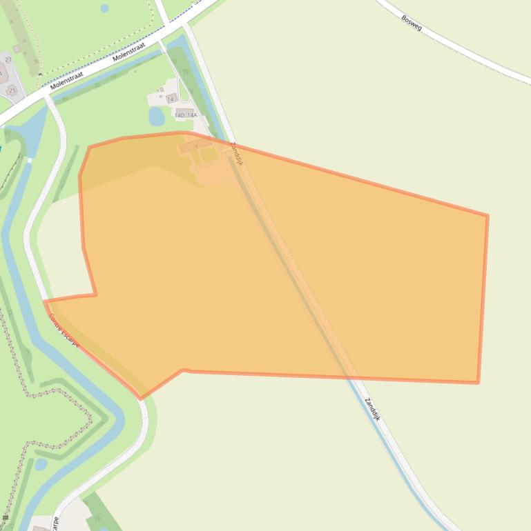 Kaart van postcodegebied 4525MC.