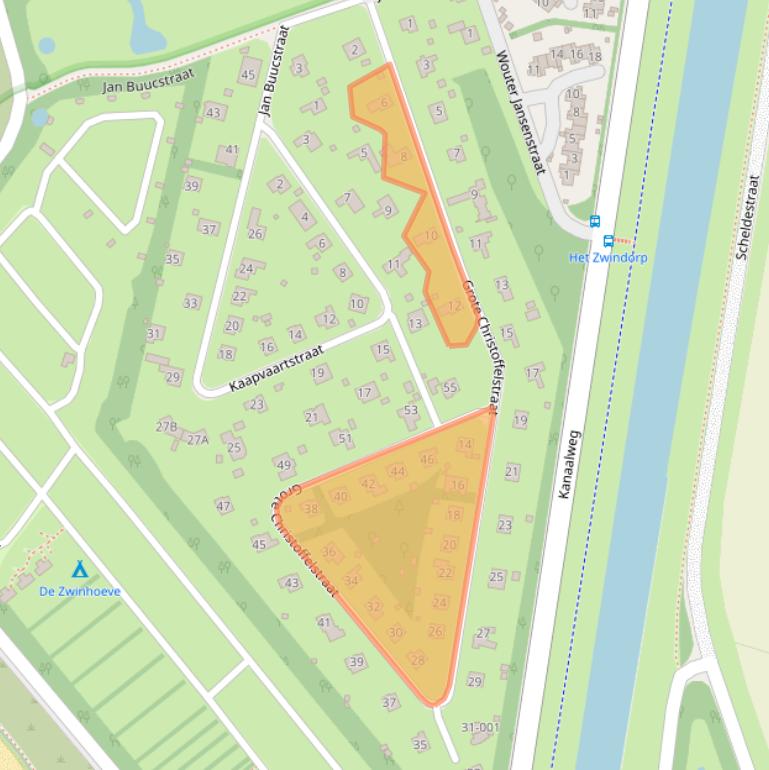 Kaart van postcodegebied 4525NK.