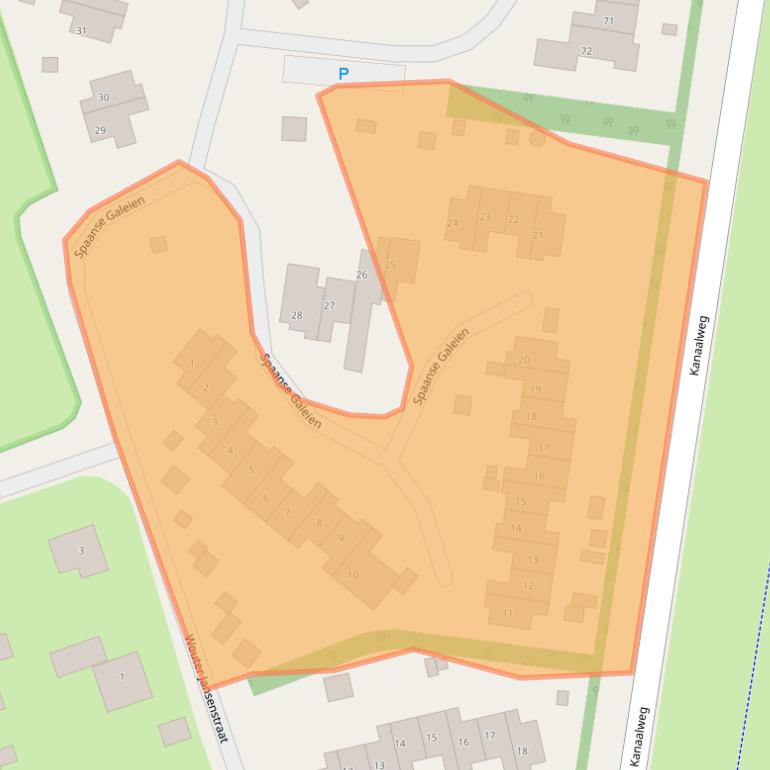 Kaart van postcodegebied 4525NP.