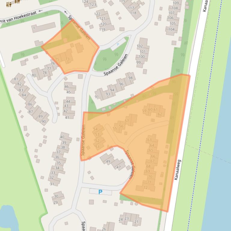 Kaart van postcodegebied 4525NS.