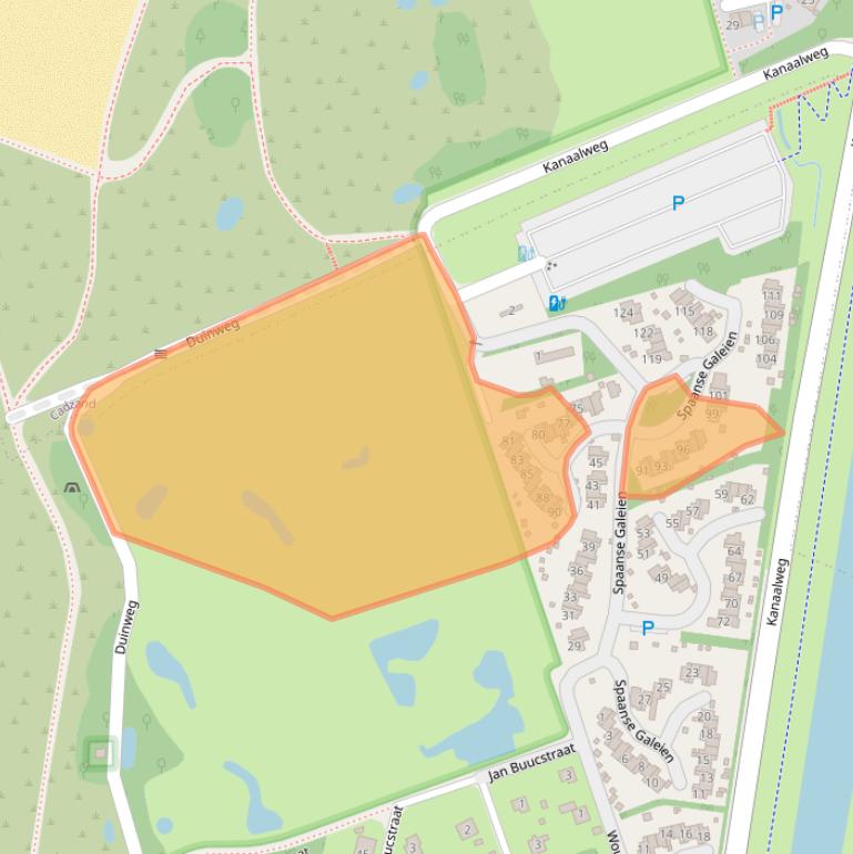 Kaart van postcodegebied 4525NT.