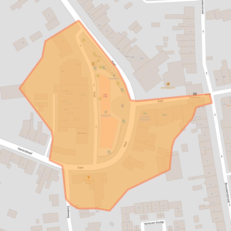 Kaart van postcodegebied 4527AD.