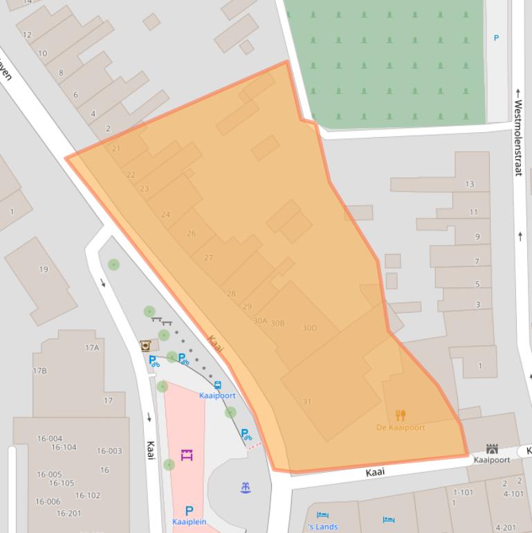 Kaart van postcodegebied 4527AE.