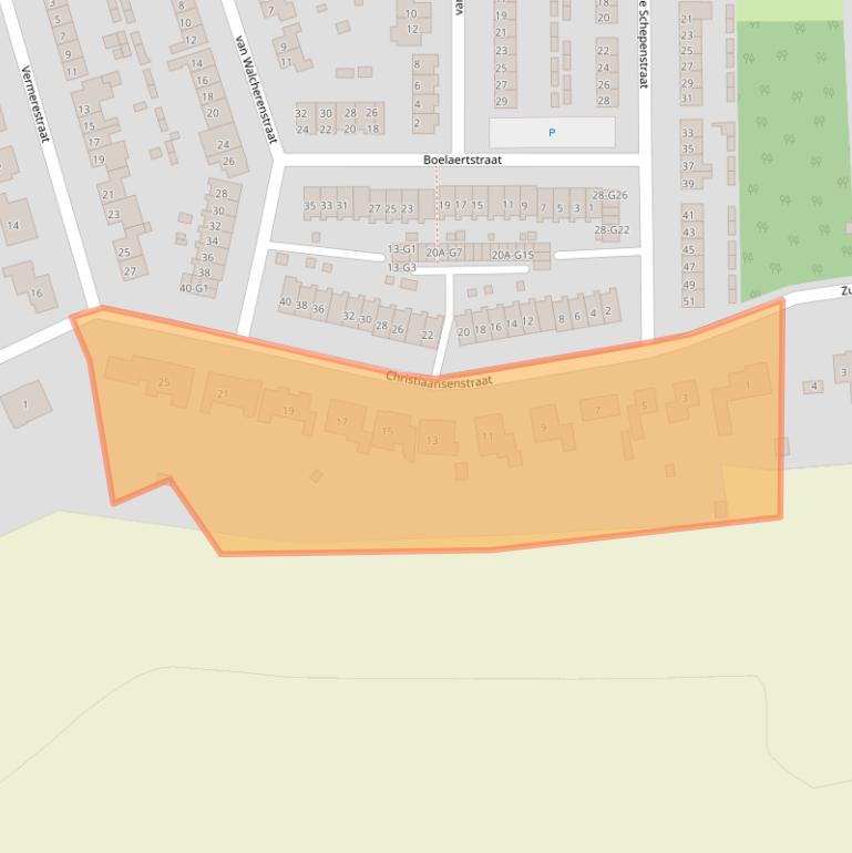 Kaart van postcodegebied 4527BA.