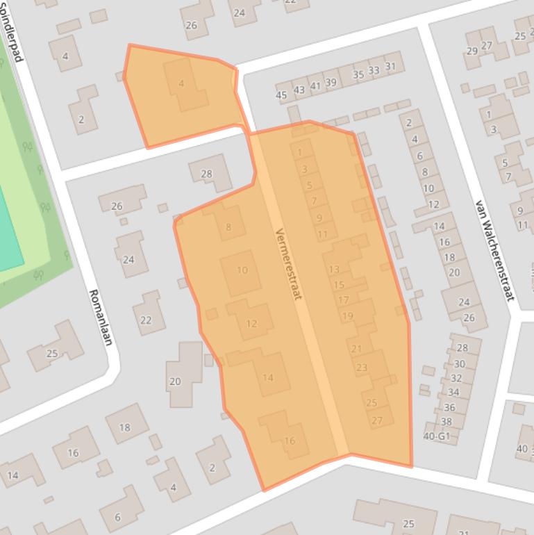 Kaart van postcodegebied 4527BC.
