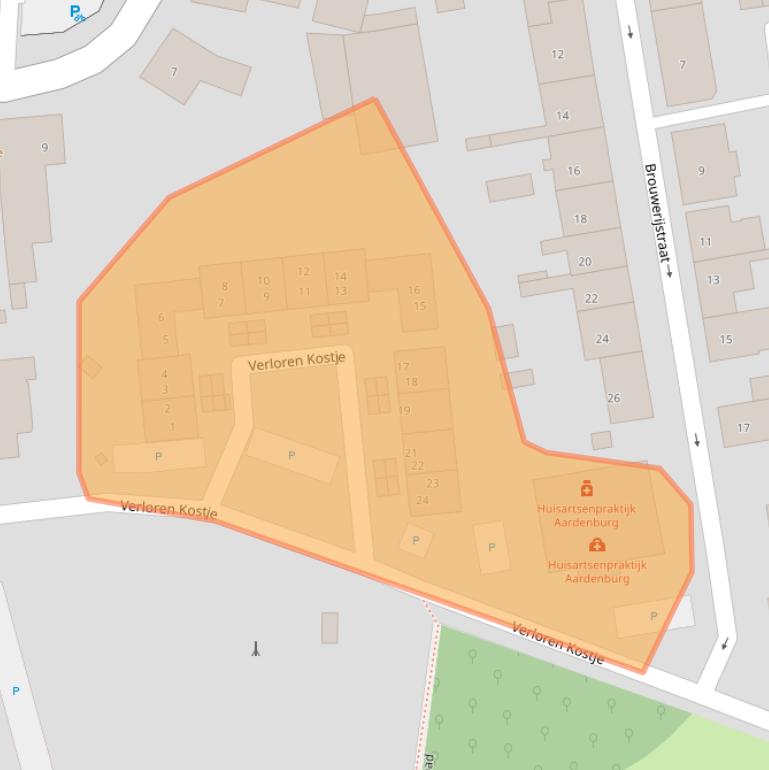 Kaart van postcodegebied 4527BH.