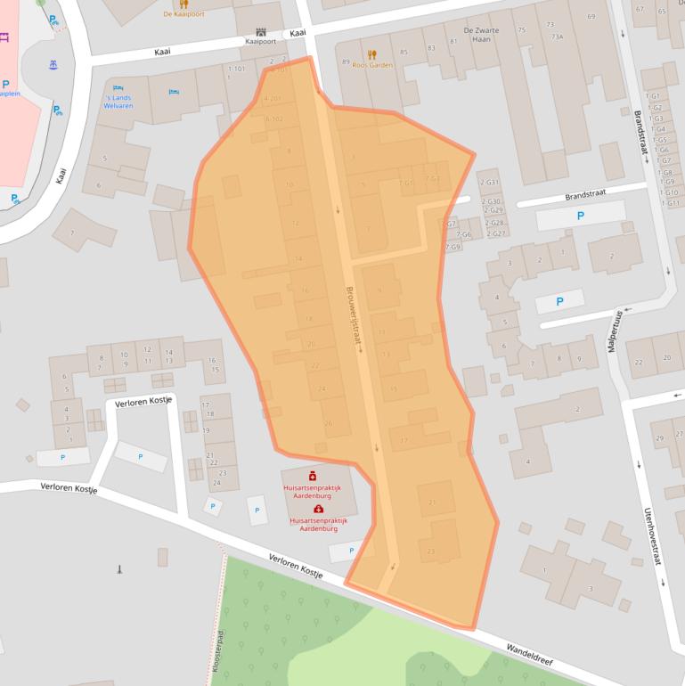 Kaart van postcodegebied 4527BW.