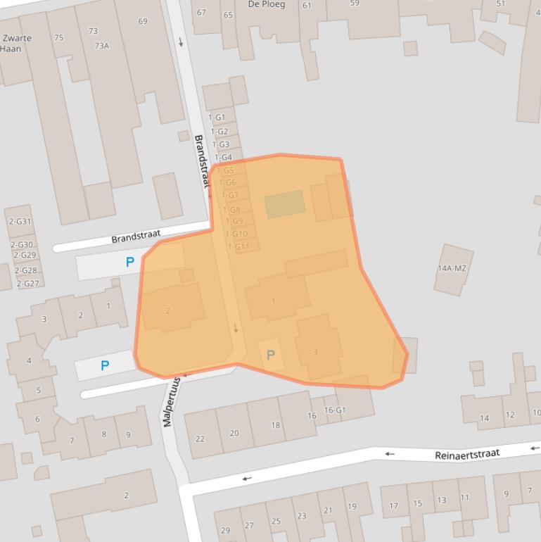Kaart van postcodegebied 4527BZ.